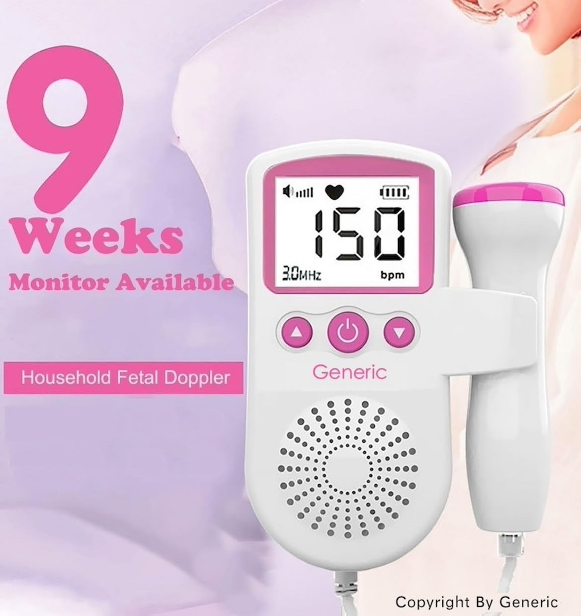 Bags for Baby Monitor Doppler Pregnancy Accessories, Portable Fetal Doppler Monitor Heartbeat for New Moms Easy to use